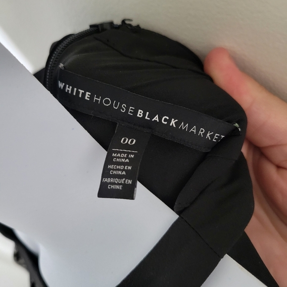 WHBM Maxi Halter Dress Black & White Pattern Size 00 - Picture 2 of 8